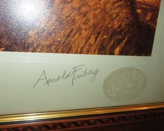 "YIELDING THE RIGHT OF WAY" LIMITED EDITION PRINT
ARNOLD FRIBERG  signed 
