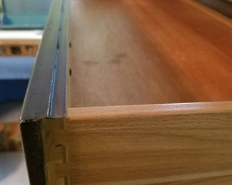 #28	6 drawer dove-tailed front & Back Drexel Chest of Drawers  37.5x19x51	 $275.00 
