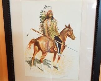 #42	Frederic Remington "Indian Chief on Horse"	 $50.00 
