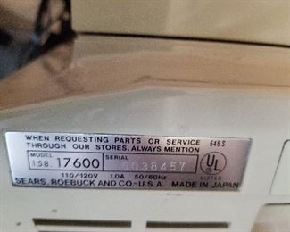 #40	Singer Featherweight II Model 117	 $50.00 
