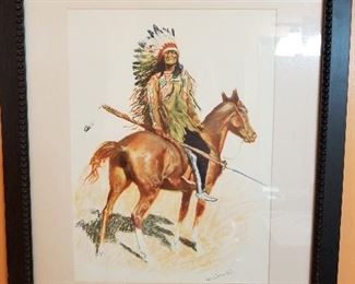 #42	Frederic Remington "Indian Chief on Horse"	 $50.00 
