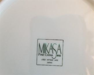 #96	Mikasa Antique Lace 10 place setting of China 	 $150.00 
