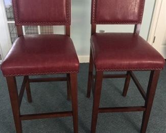 #102 Red LEather Tall Barstools  30" Seat Height   $50 each