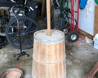 Antique wooden butter churn 