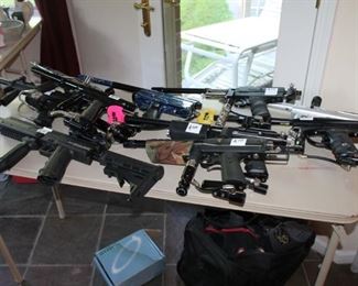 Custom paintball items from the personal collection of one of the creators of Paintball.