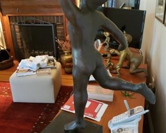 Large, Bronze Mercury Statue