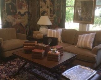 Ballard’s loveseat and club chairs