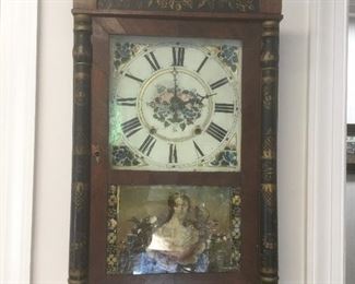 1810 Reverse painted clock