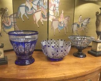 Cobalt and Cranberry cut to clear