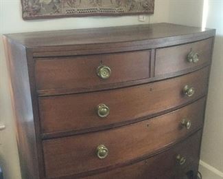 English Regency bowfront chest