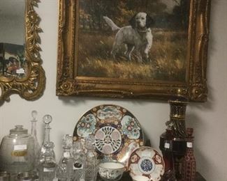 Imari, Waterford decanters