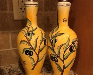 Oil and vinegar bottles