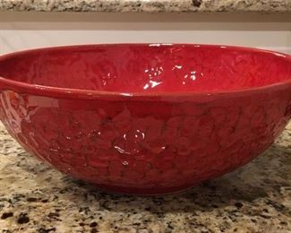 Hammered ceramic bowl made in Italy (large)