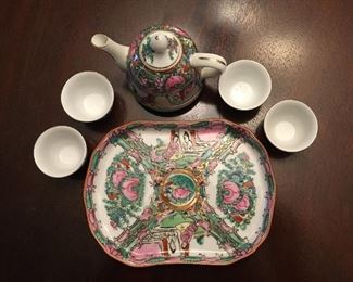 Rose Medallion tea set