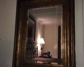 Framed beveled mirror