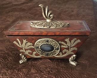 Footed decorative box from N. Charleston, SC (Precious Time Trading Co.)