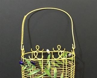 Painted iron basket