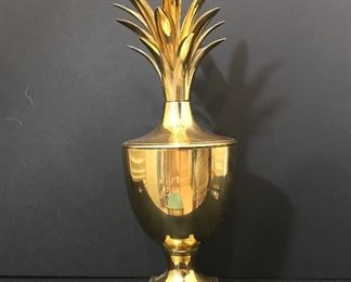 Vintage brass pineapple urn
