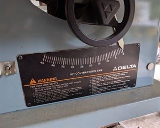 DELTA 10” CONTRACTOR’S SAW