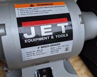 JET 1 HP 8” Industrial Metalworking Bench Grinder, 115-Volt JBG-8A