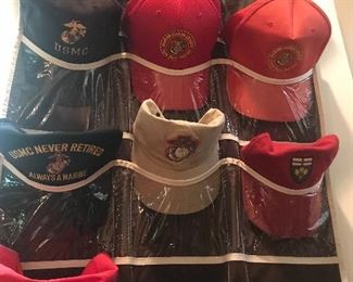 Variety of Marine Corp hats
