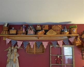 Patriotic Longaberger baskets