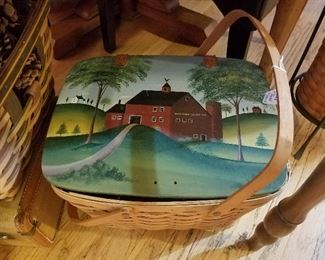 handpainted basket 