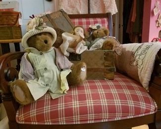 accent chair and bears