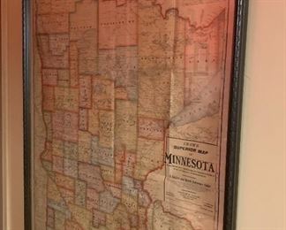 Cram's 1907 Minnesota Railroad Map