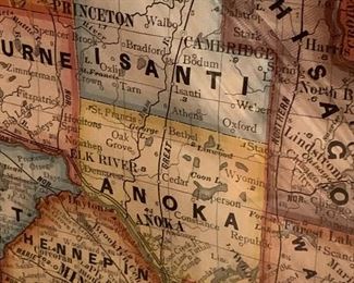 Cram's 1907 Minnesota Railroad Map