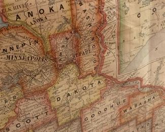 Cram's 1907 Minnesota Railroad Map