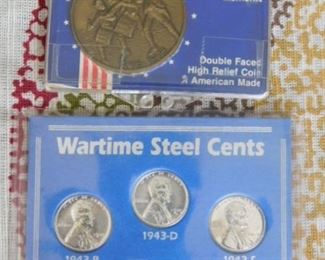 American Bicentennial Momento and Wartime steel cents