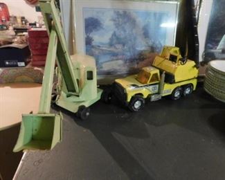 Nylint Truck and a vintage steam shovel toy