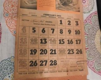 Claude Keys Drug Store 1951 Calendar 
