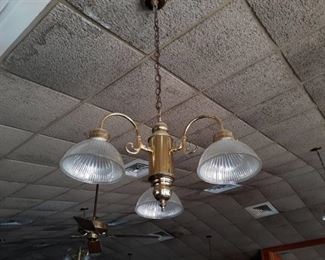 Brass & Glass Drop Lights