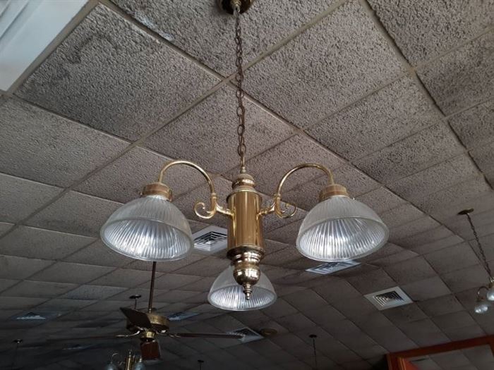 Brass & Glass Drop Lights