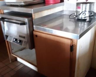 Stainless Counter with Wood Base