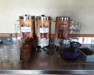 3 Tea Decanters, 9 Water and Tea Pitchers, and More