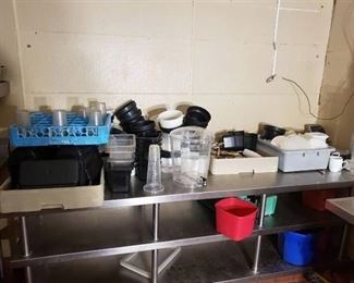 Kitchen storage containers, utensils, misc.