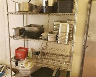 storage rack with contents