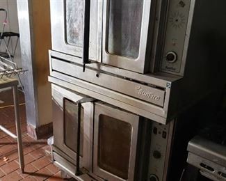 Sun fire full size double stack gas ovens