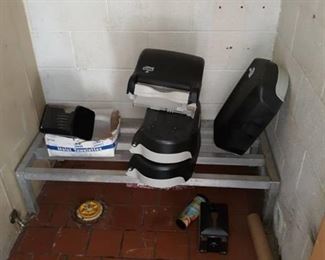 Dunnage Rack, Towel & TP Dispensers, and More