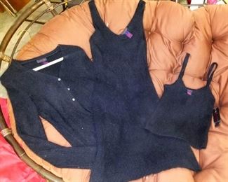 Ralph Lauren Angora Rabbit dress, tank and sweater ensemble