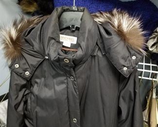 Michael Kors full length Fur Hood Parka Coat