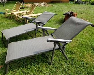 2 Folding Lounge chairs match the Cantilever Patio Umbrella