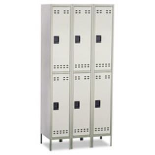 Safco Double-Tier, 3-Column Locker, 36 W x 18 D x 78 H, Two-Tone