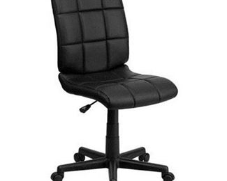 Flash Furniture Mid-Back Quilted Vinyl Task Chair, Black