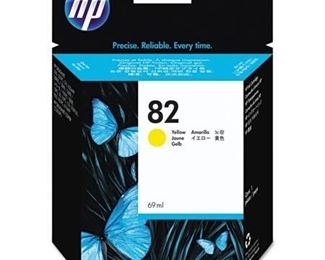 Set of 4 HP 82 Yellow Ink Cartridge for InkJet Printers