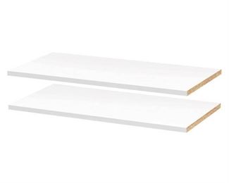30 in. x 0.75 in. x 15 in. Adjustable Shelf in Polar White (2-Pack)