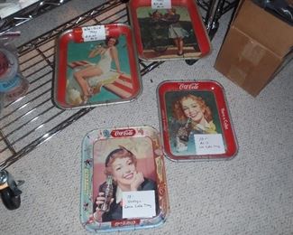 Old Coke trays in fair to some as is condition